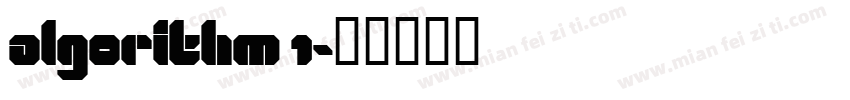 Algorithm 1字体转换